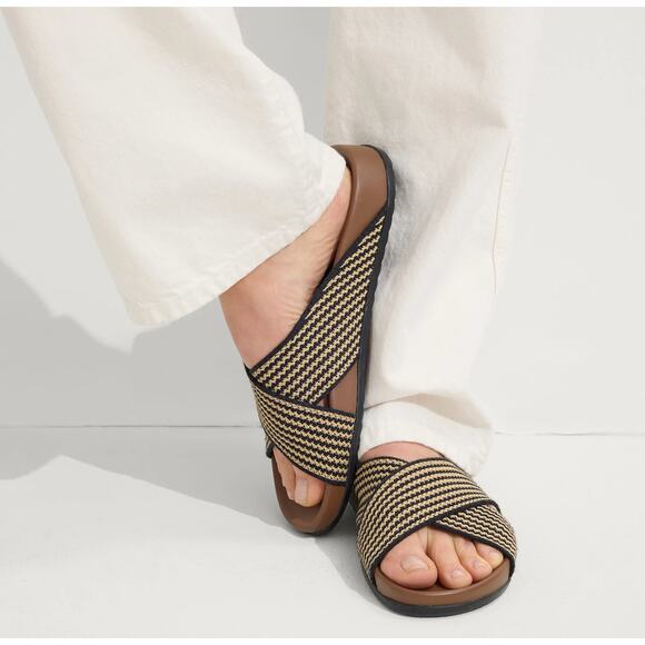 Rothy's Shoes - Rothy's The Weekend Slides in Toffee Stripe Women's Size 9